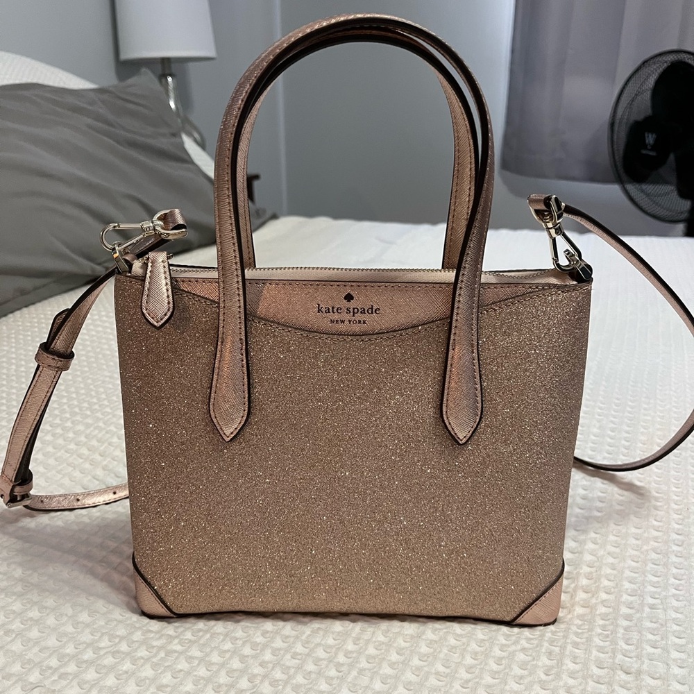 Kate Spade Rose Gold Glitter Satchel